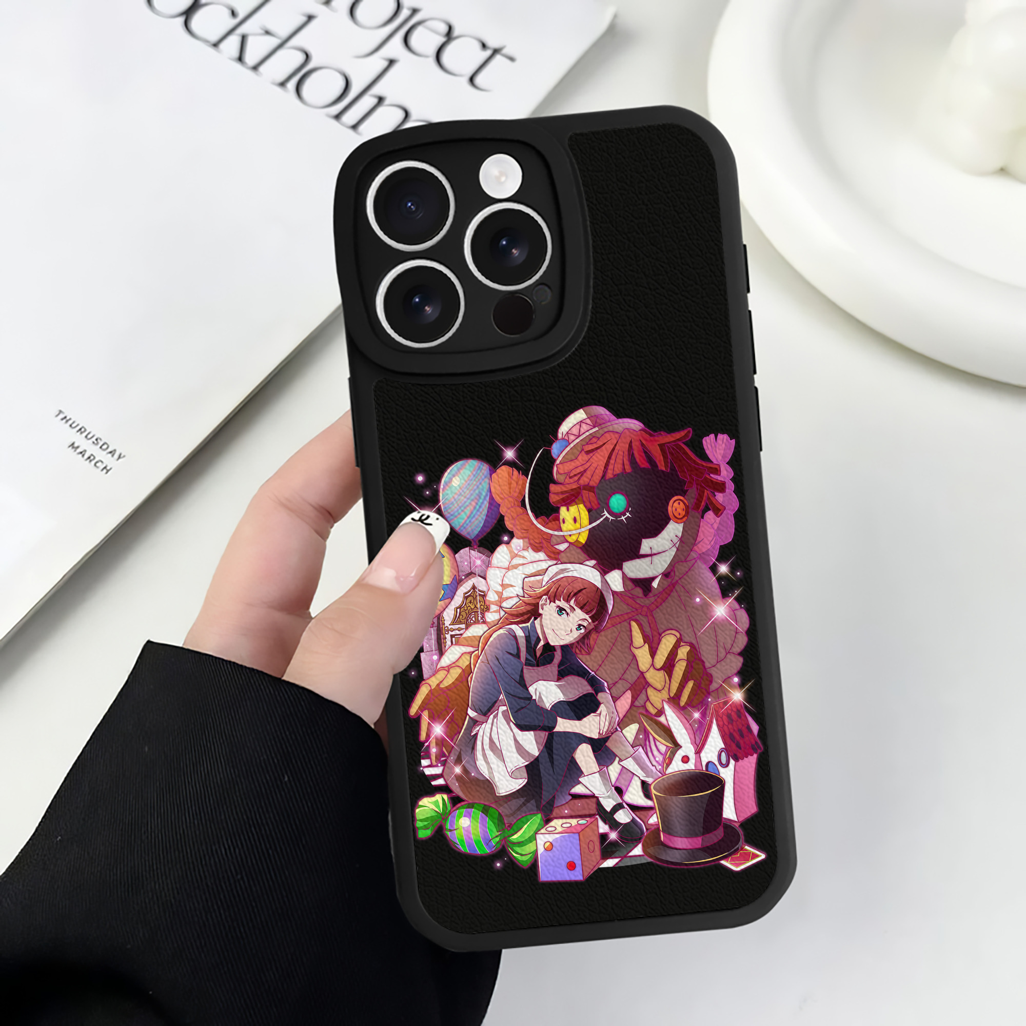 （画像用） 文豪ストレイドッグス Bungo Stray Dogs 【iPhone 16シリーズ対応】シリコンスマホケース（レザー調） 材質：シリコン
